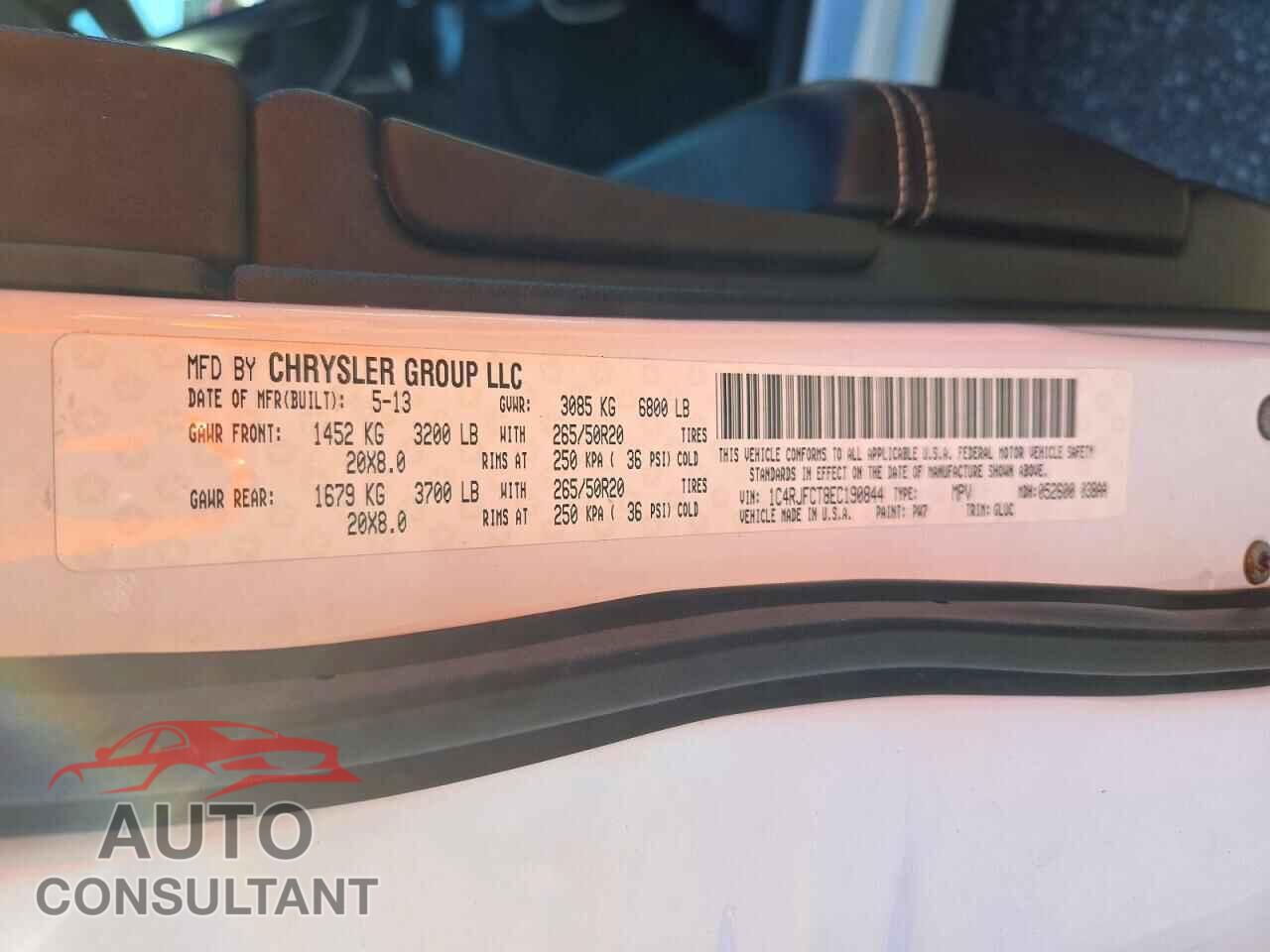 JEEP CHEROKEE 2014 - 1C4RJFCT8EC190844