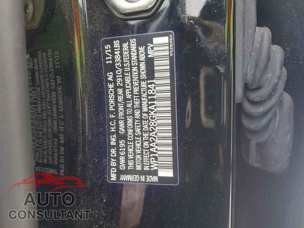 PORSCHE CAYENNE 2016 - WP1AA2A28GKA11841