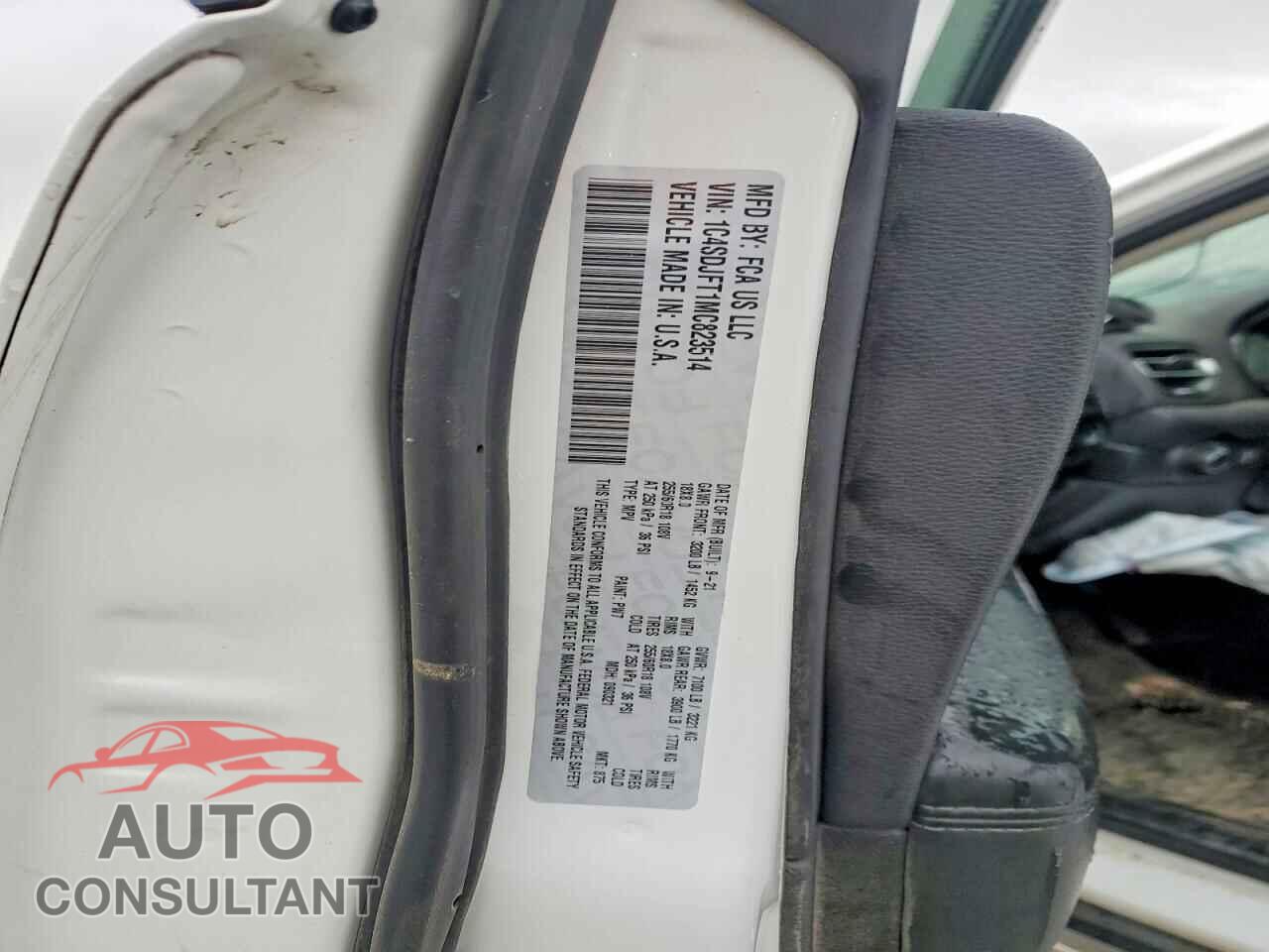 DODGE DURANGO 2021 - 1C4SDJFT1MC823514