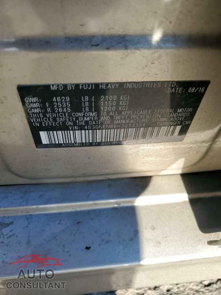 SUBARU LEGACY 2017 - 4S3BNEN66H3013334