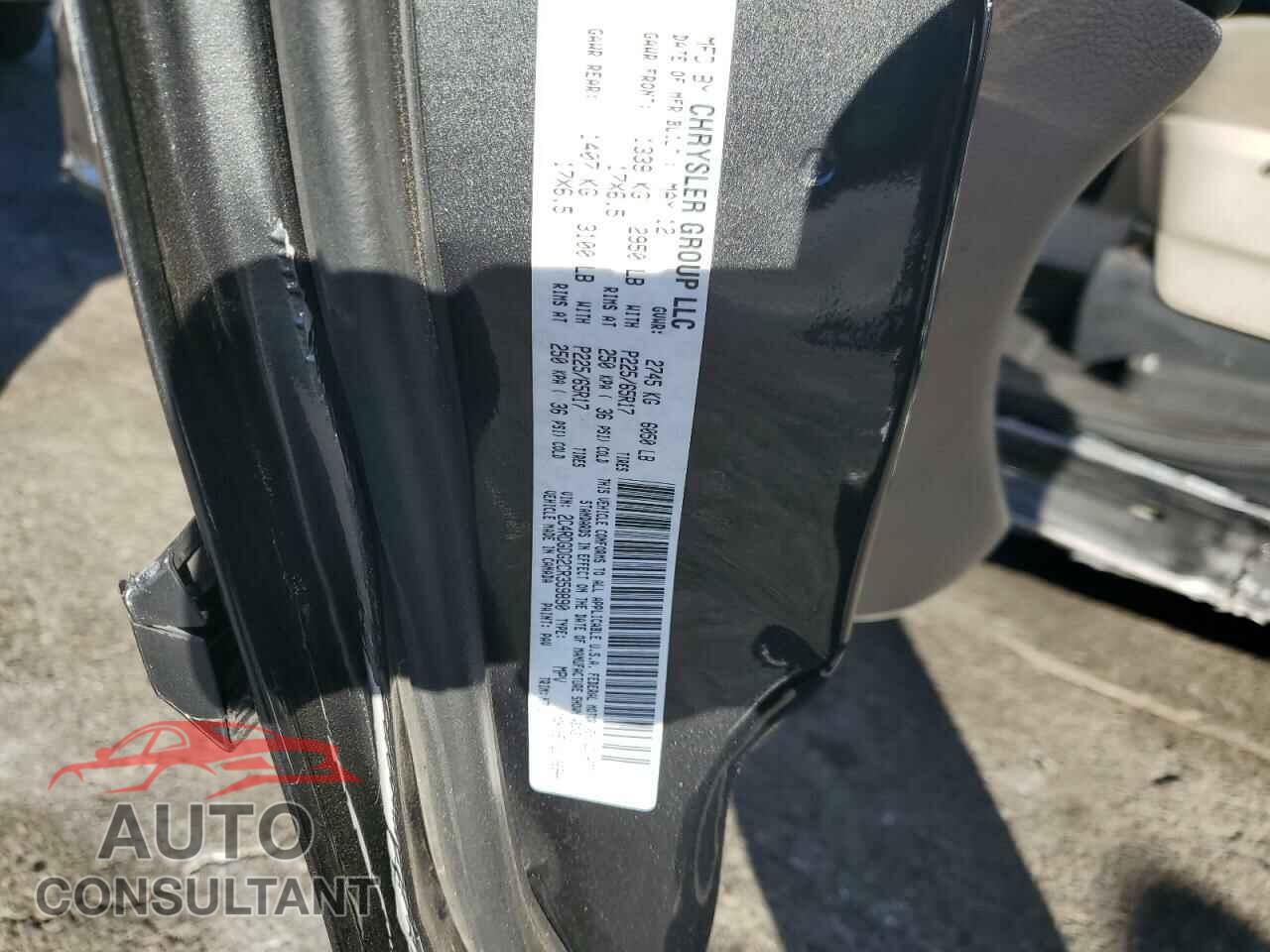DODGE CARAVAN 2012 - 2C4RDGDG2CR359890
