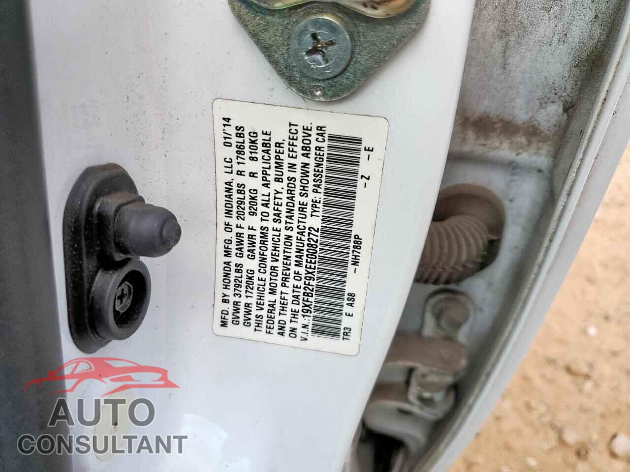 HONDA CIVIC 2014 - 19XFB2F9XEE008272