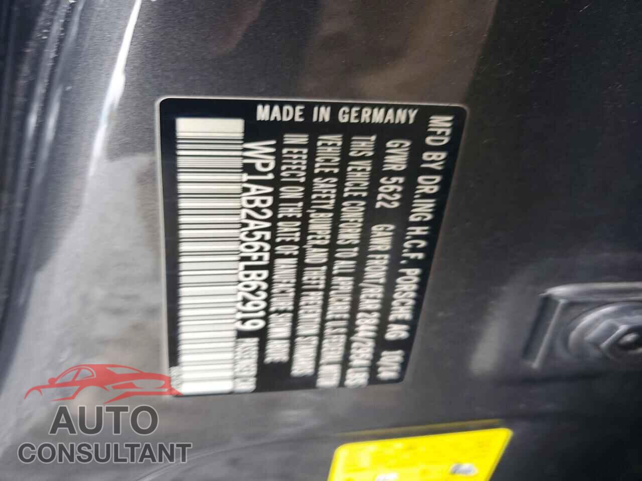 PORSCHE MACAN 2015 - WP1AB2A56FLB62919