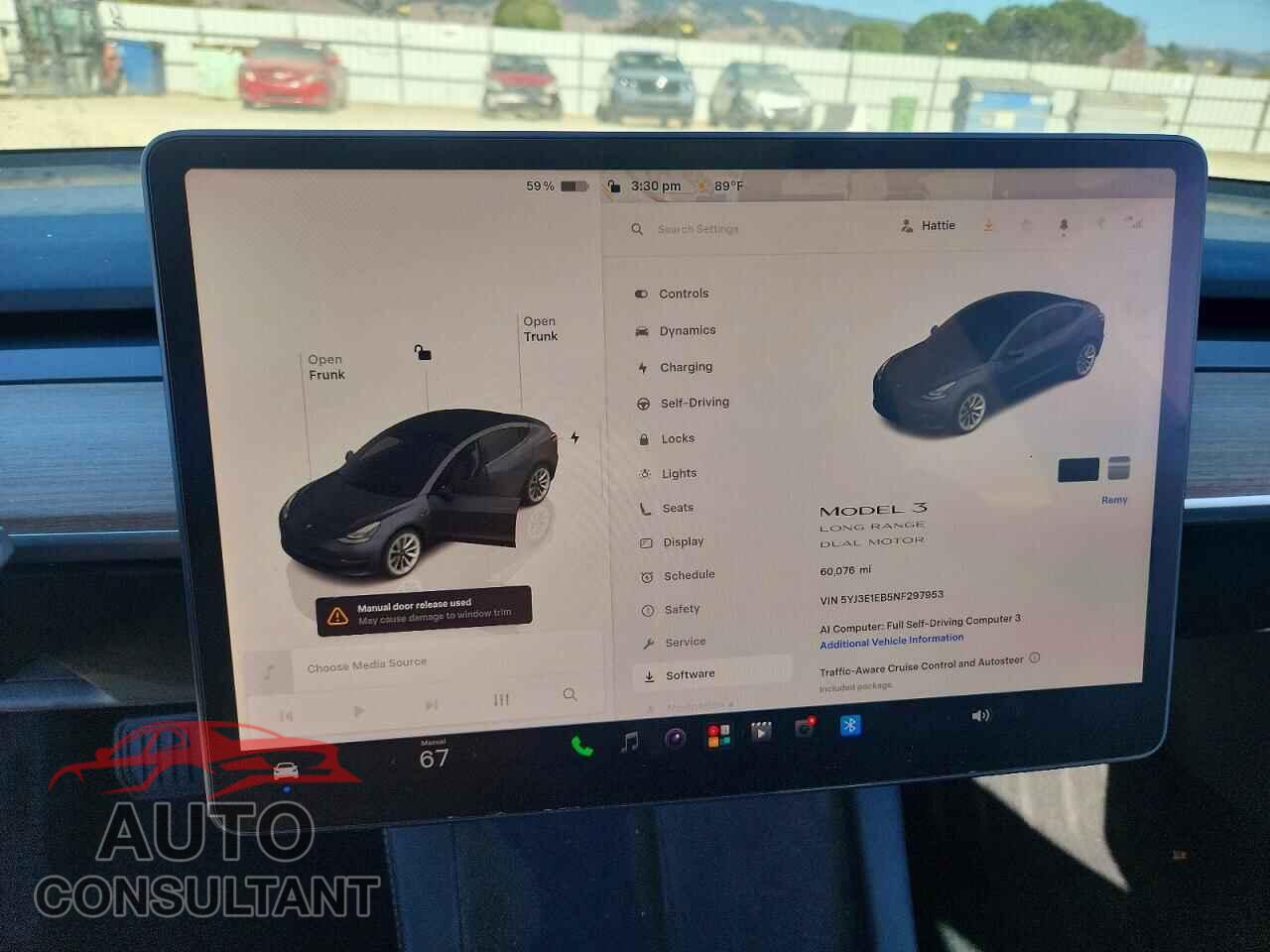 TESLA MODEL 3 2022 - 5YJ3E1EB5NF297953
