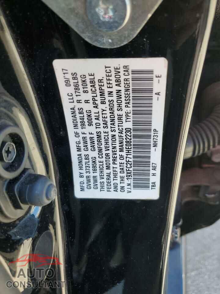 HONDA CIVIC 2017 - 19XFC2F71HE082230