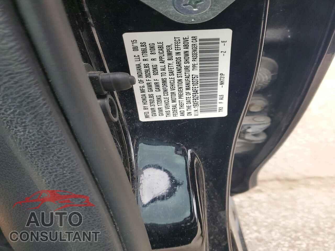 HONDA CIVIC 2015 - 19XFB2F84FE103757