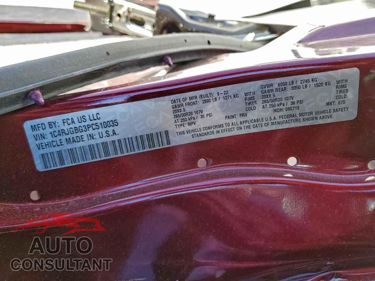 JEEP GRAND CHER 2023 - 1C4RJGBG3PC510035