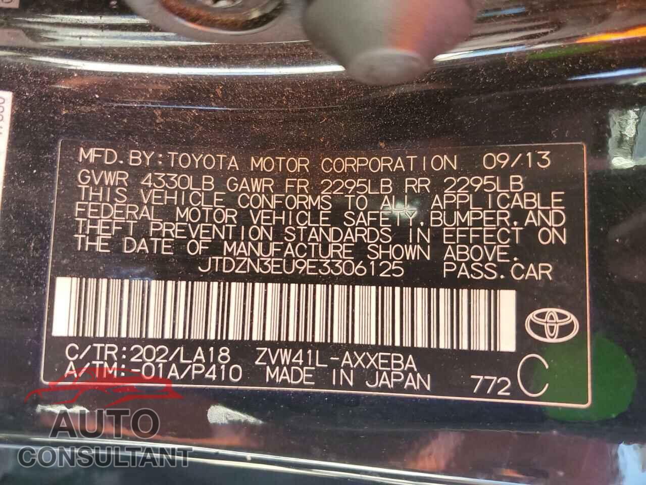 TOYOTA PRIUS 2014 - JTDZN3EU9E3306125