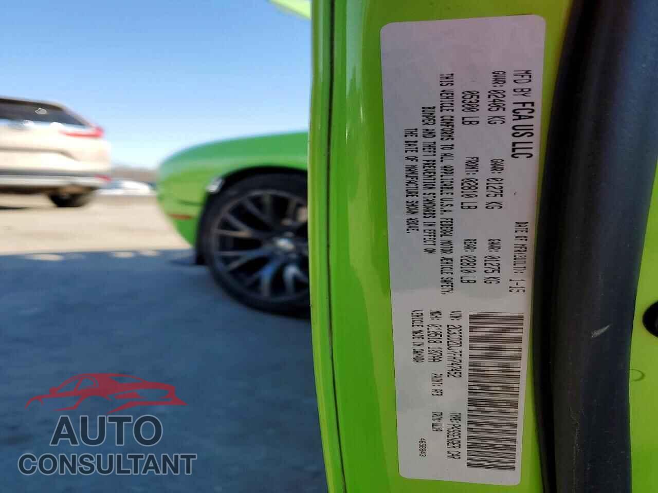 DODGE CHALLENGER 2015 - 2C3CDZDJ7FH747452