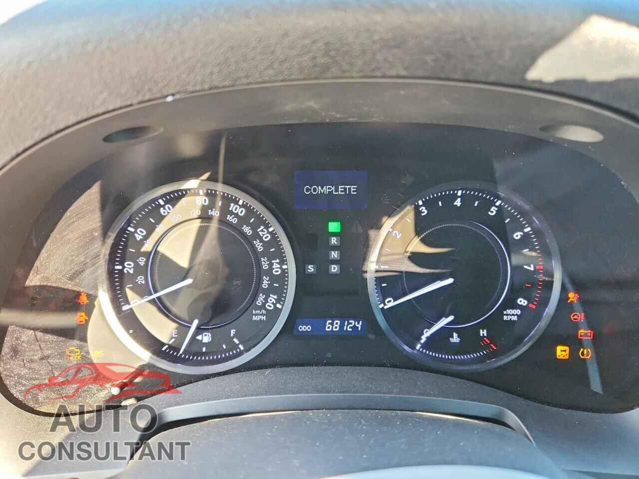 LEXUS IS 2012 - JTHFF2C29C2524384