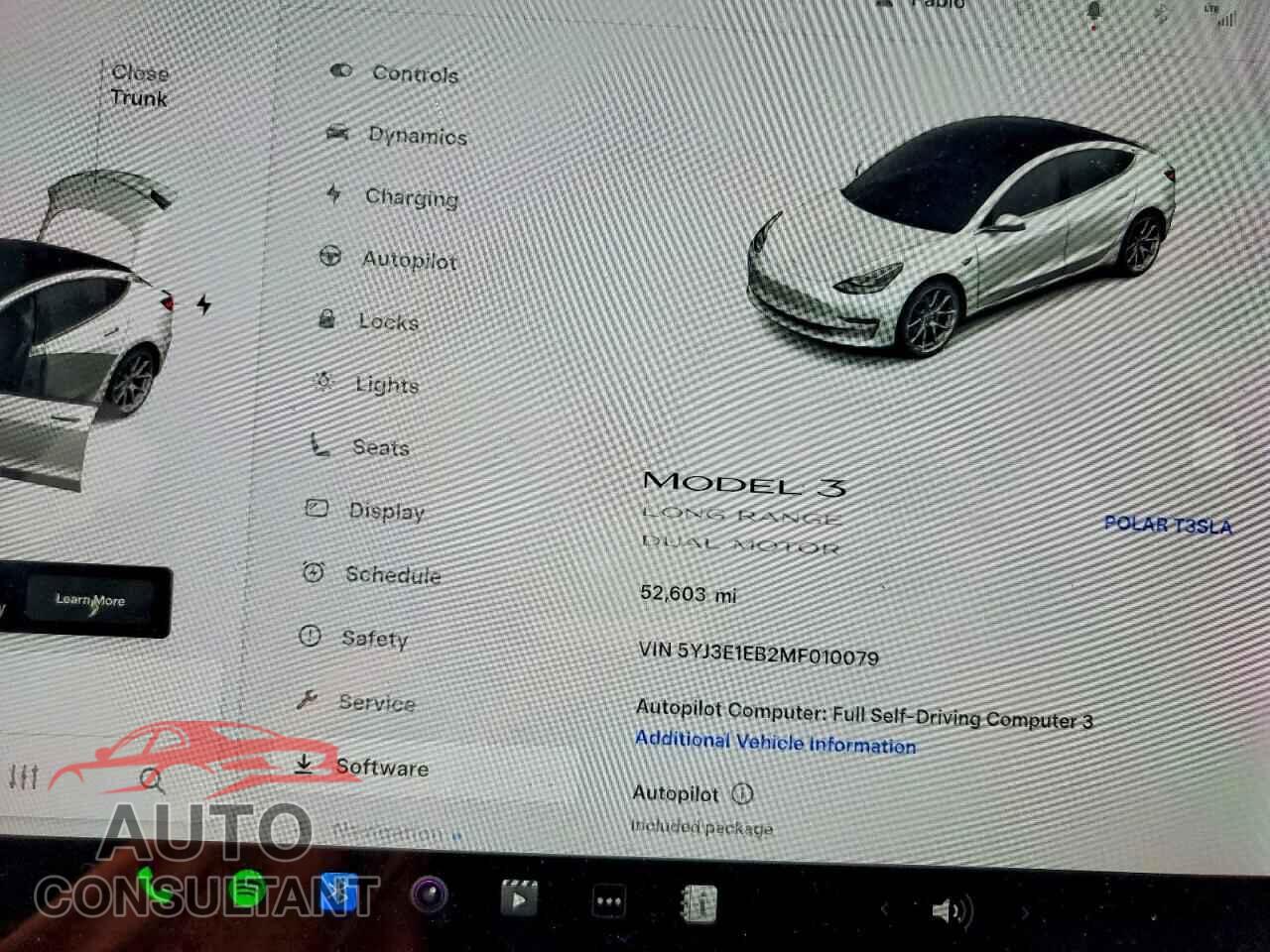 TESLA MODEL 3 2021 - 5YJ3E1EB2MF010079