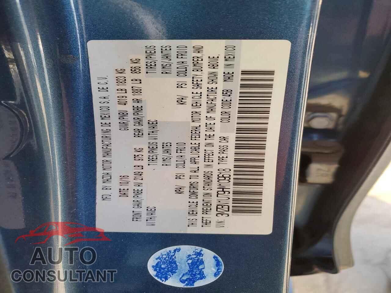 MAZDA 3 2017 - 3MZBN1U79HM109618