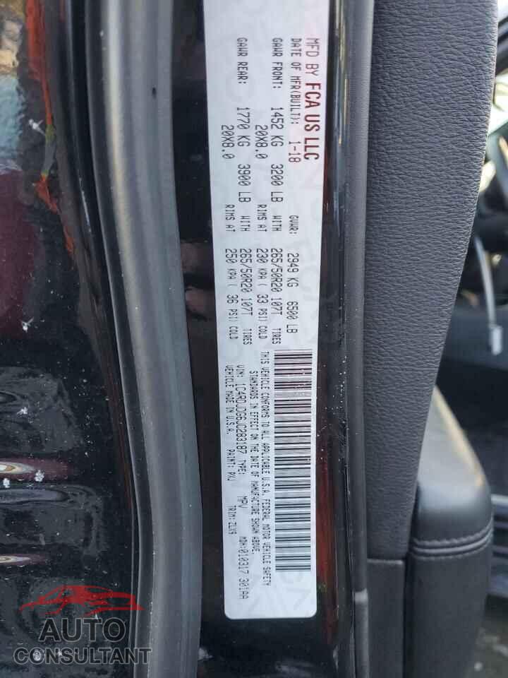 DODGE DURANGO 2018 - 1C4RDJDG6JC283187