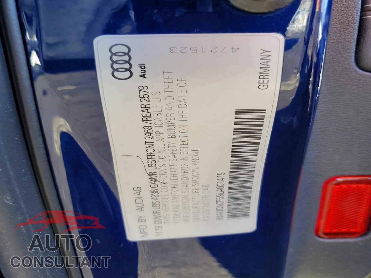 AUDI A5 2020 - WAUCNCF59LA001419