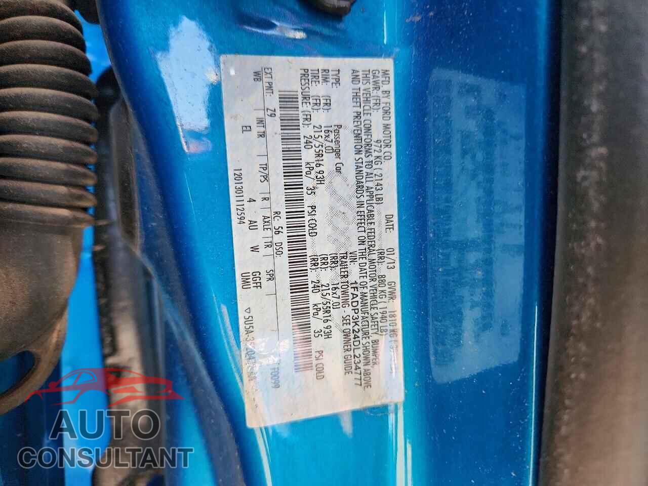FORD FOCUS 2013 - 1FADP3K24DL234777