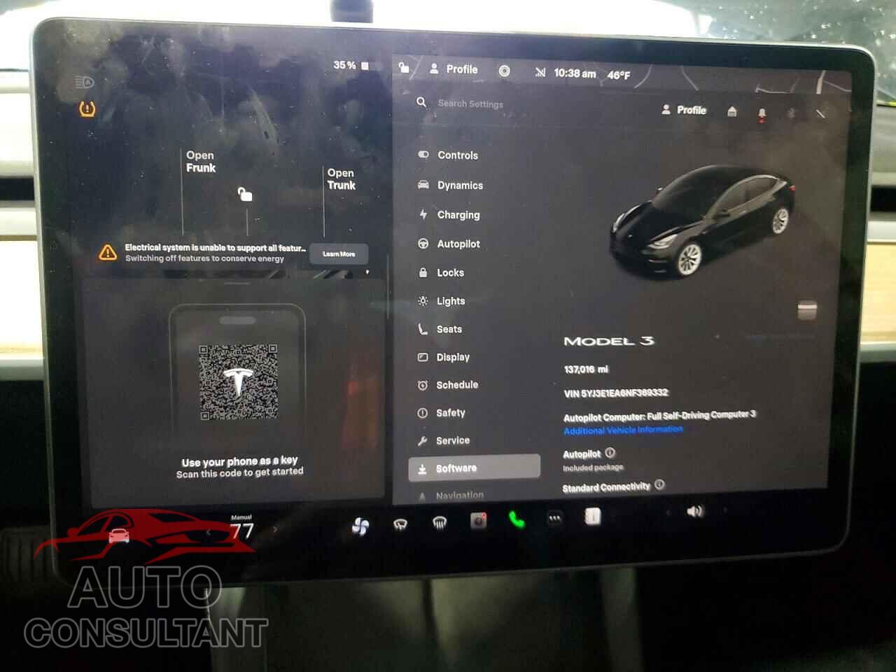 TESLA MODEL 3 2022 - 5YJ3E1EA6NF369332