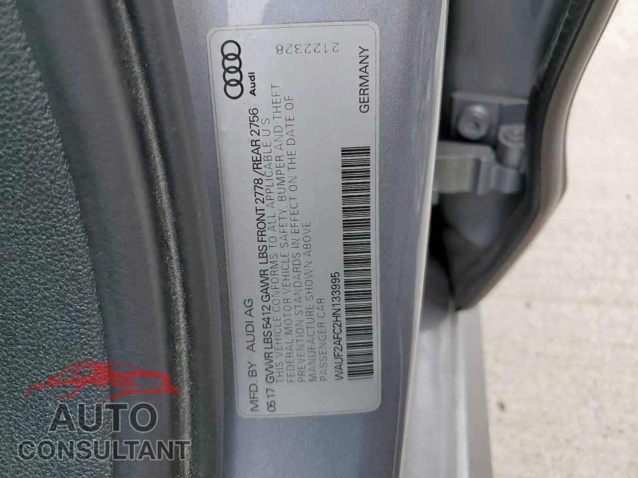 AUDI A6 2017 - WAUF2AFC2HN133995