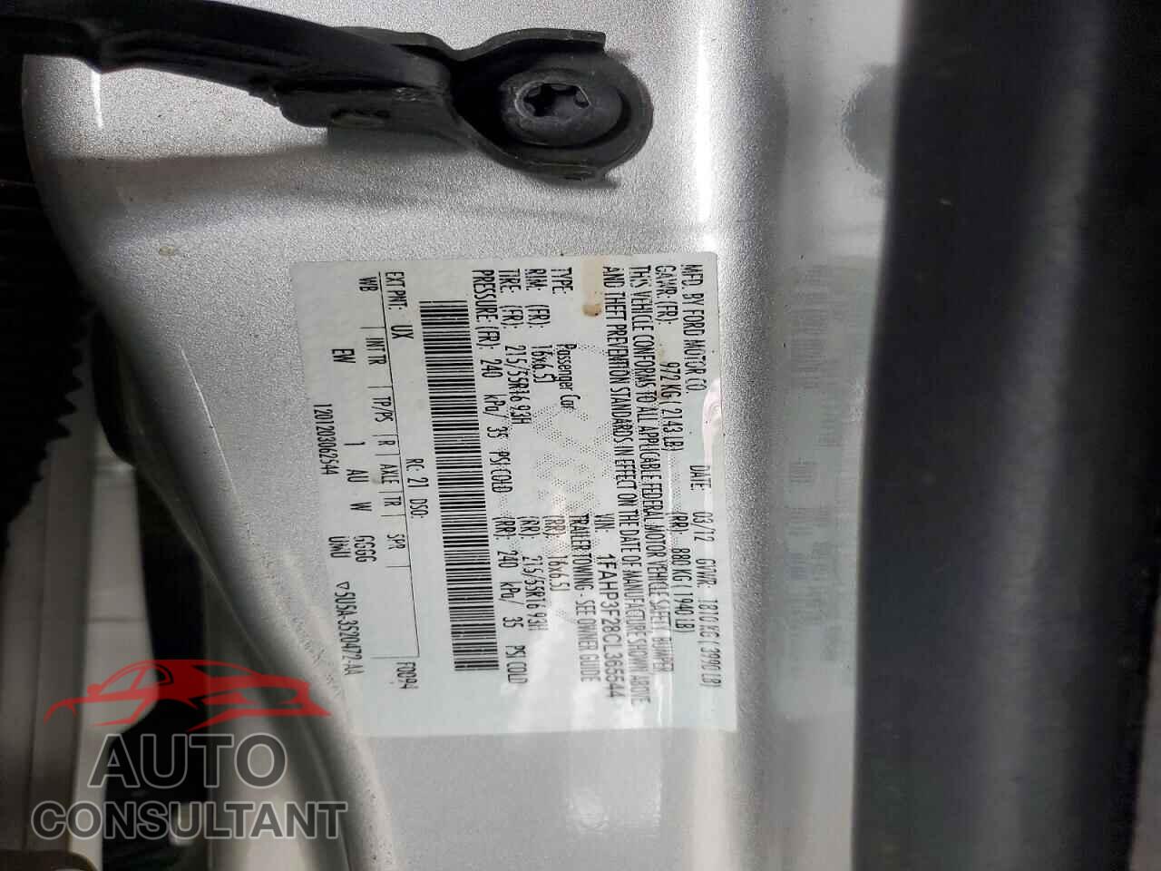 FORD FOCUS 2012 - 1FAHP3F28CL365544