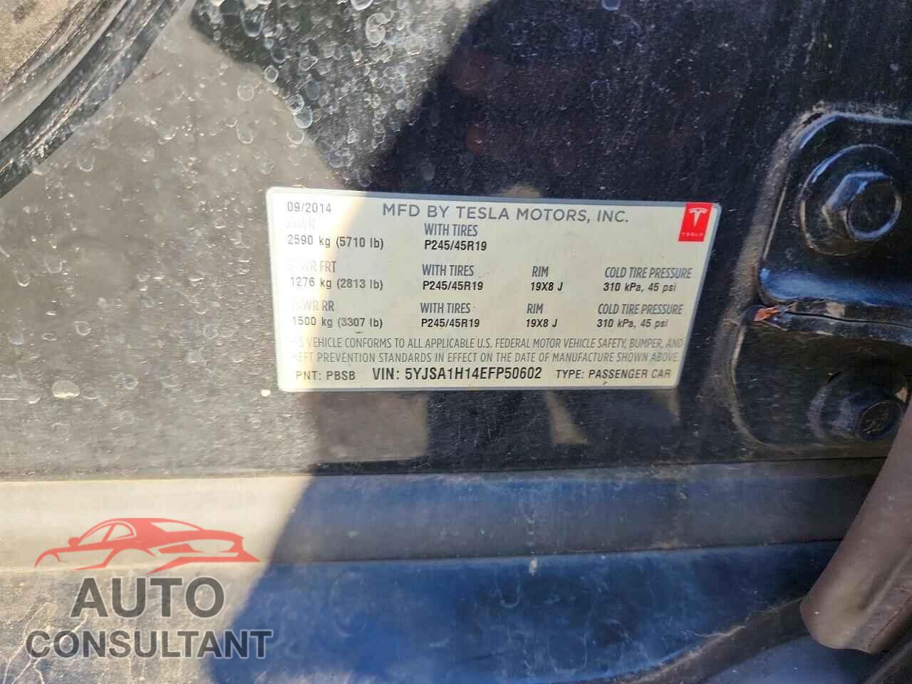 TESLA MODEL S 2014 - 5YJSA1H14EFP50602