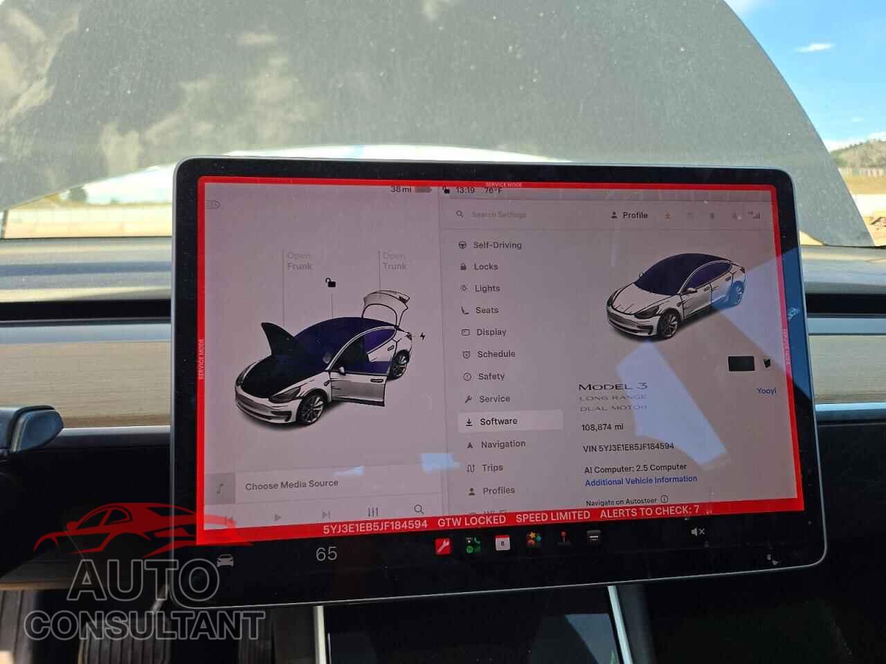 TESLA MODEL 3 2018 - 5YJ3E1EB5JF184594