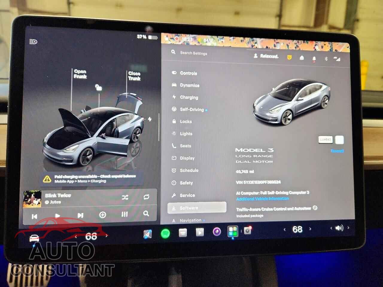 TESLA MODEL 3 2023 - 5YJ3E1EB0PF389524
