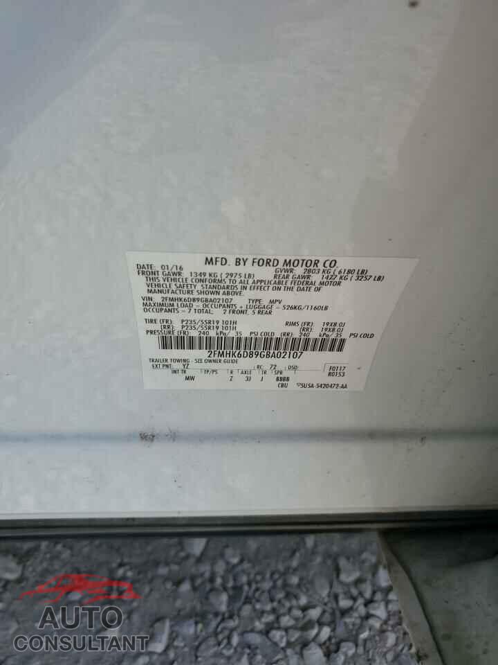 FORD FLEX 2016 - 2FMHK6D89GBA02107