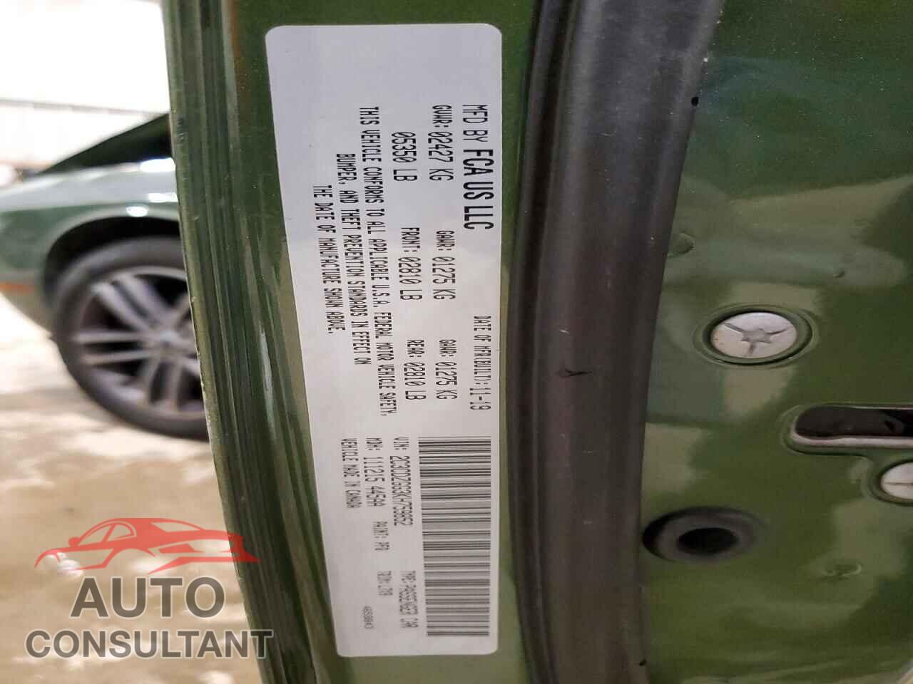 DODGE CHALLENGER 2019 - 2C3CDZGG3KH759852