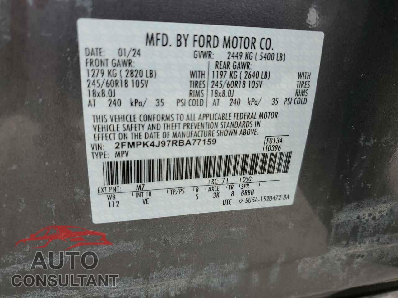 FORD EDGE 2024 - 2FMPK4J97RBA77159