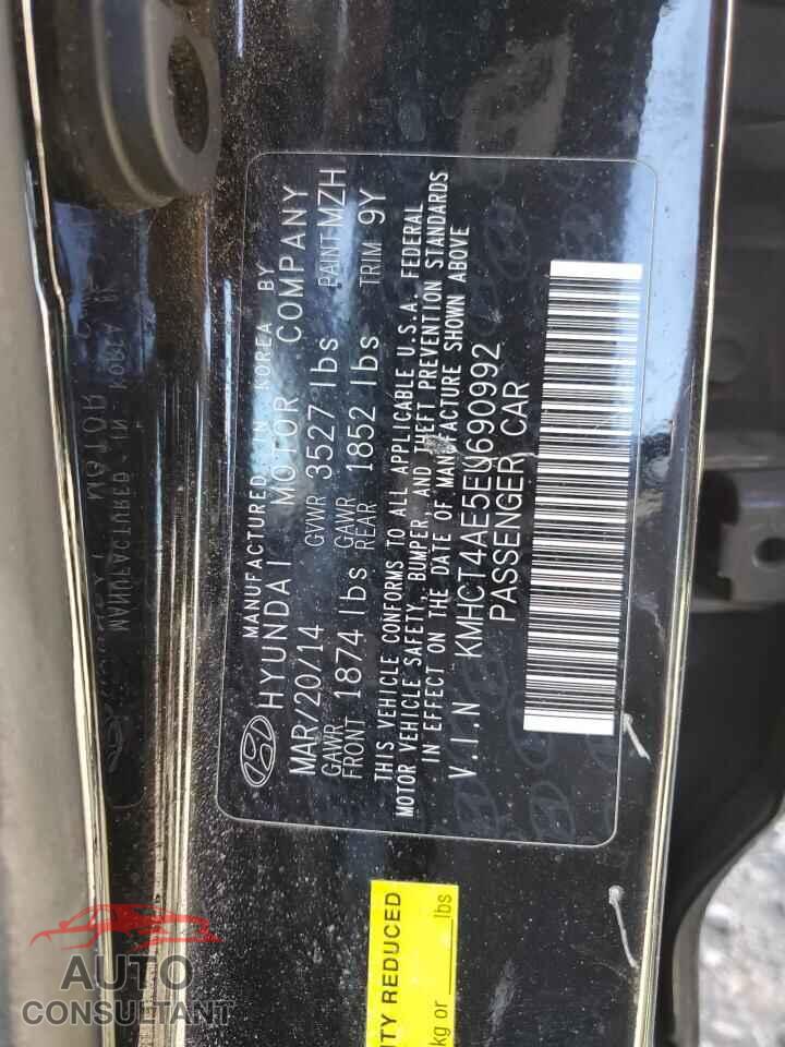 HYUNDAI ACCENT 2014 - KMHCT4AE5EU690992