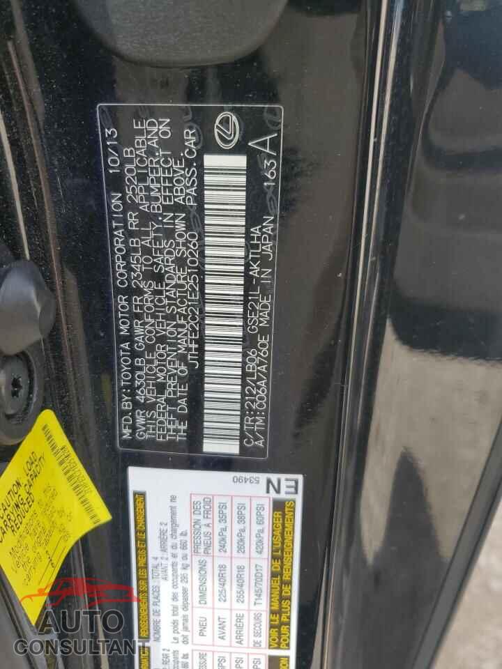 LEXUS IS 2014 - JTHFE2C21E2510260