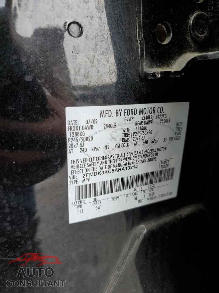 FORD EDGE 2010 - 2FMDK3KC5ABA13214