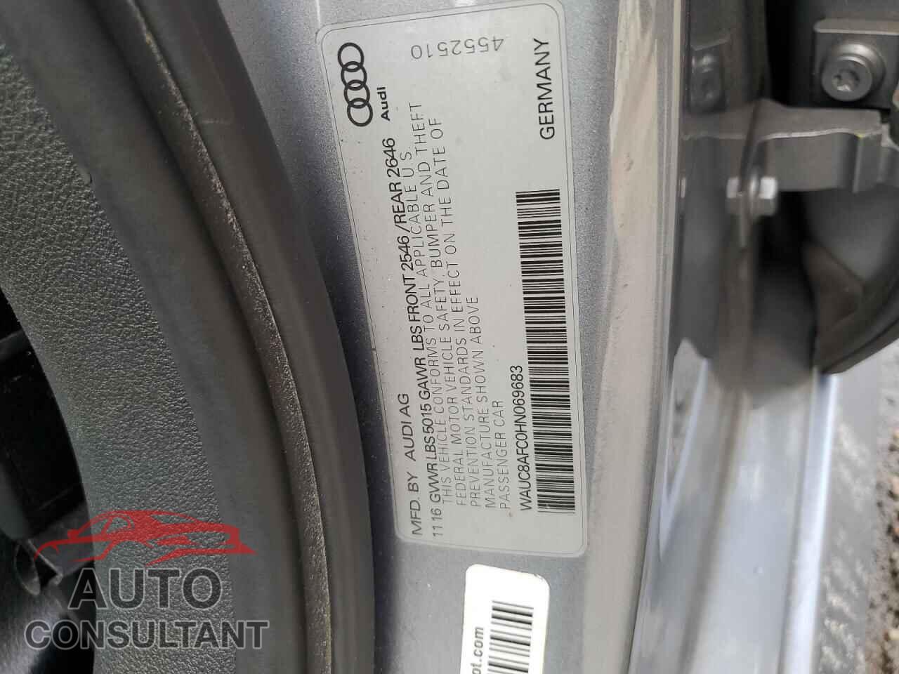 AUDI A6 2017 - WAUC8AFC0HN069683