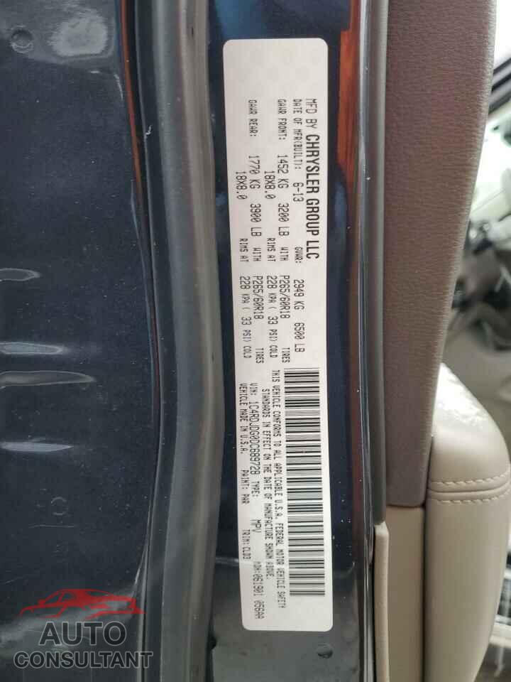 DODGE DURANGO 2013 - 1C4RDJDG0DC689728