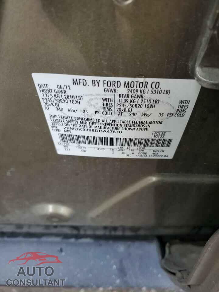 FORD EDGE 2013 - 2FMDK3J98DBA47870