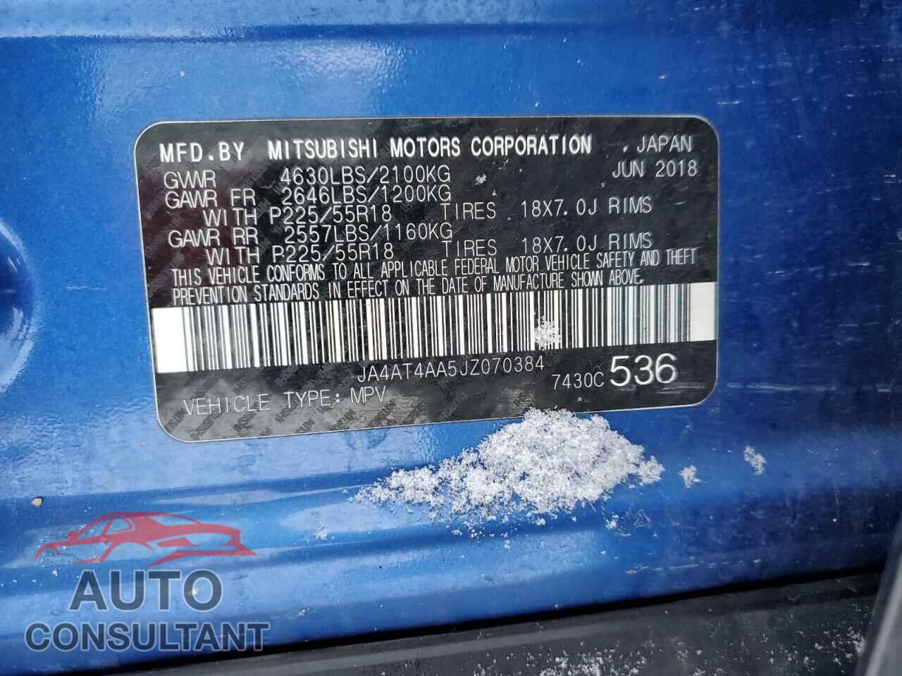 MITSUBISHI ECLIPSE 2018 - JA4AT4AA5JZ070384
