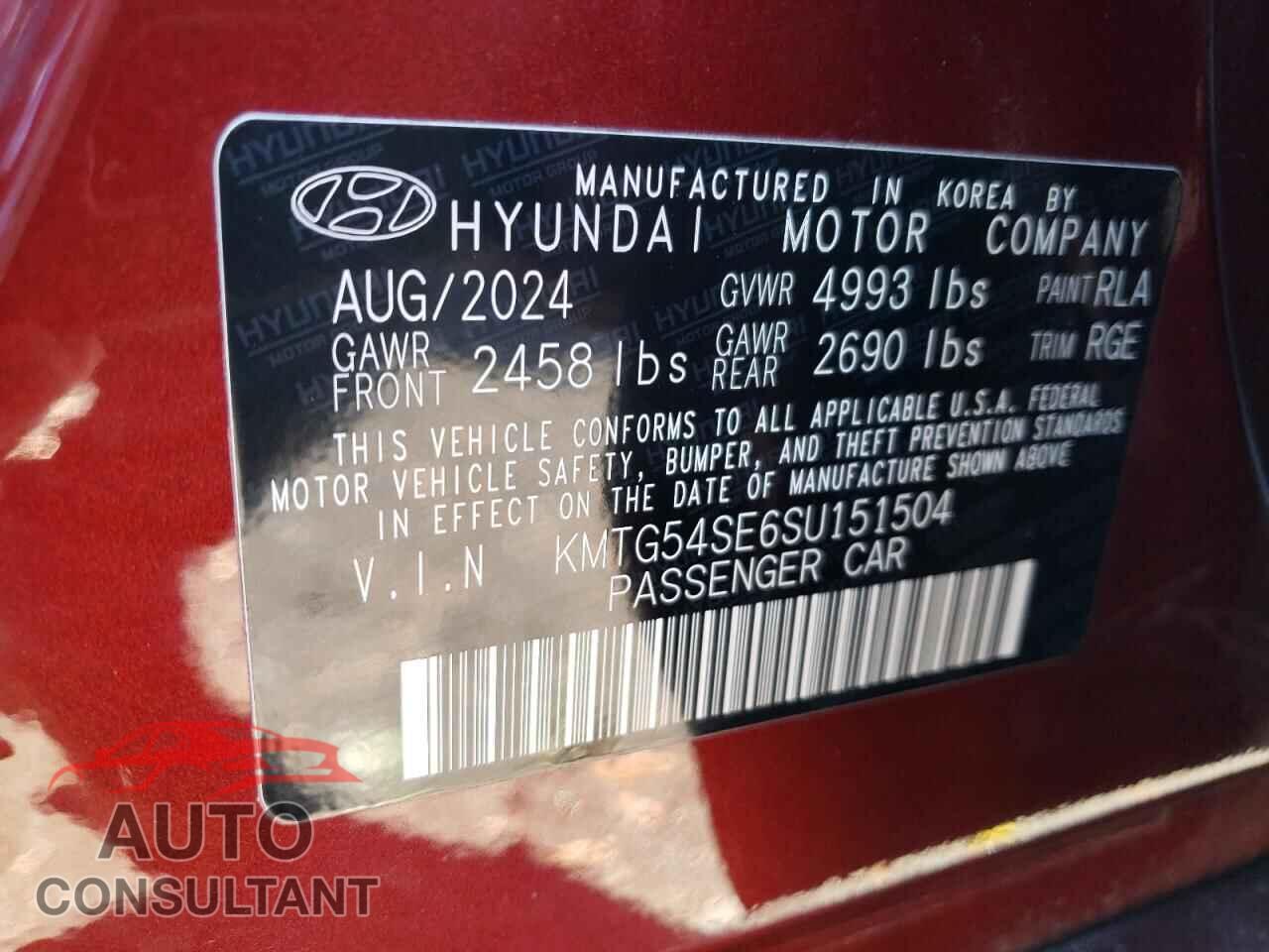 GENESIS G70 2025 - KMTG54SE6SU151504