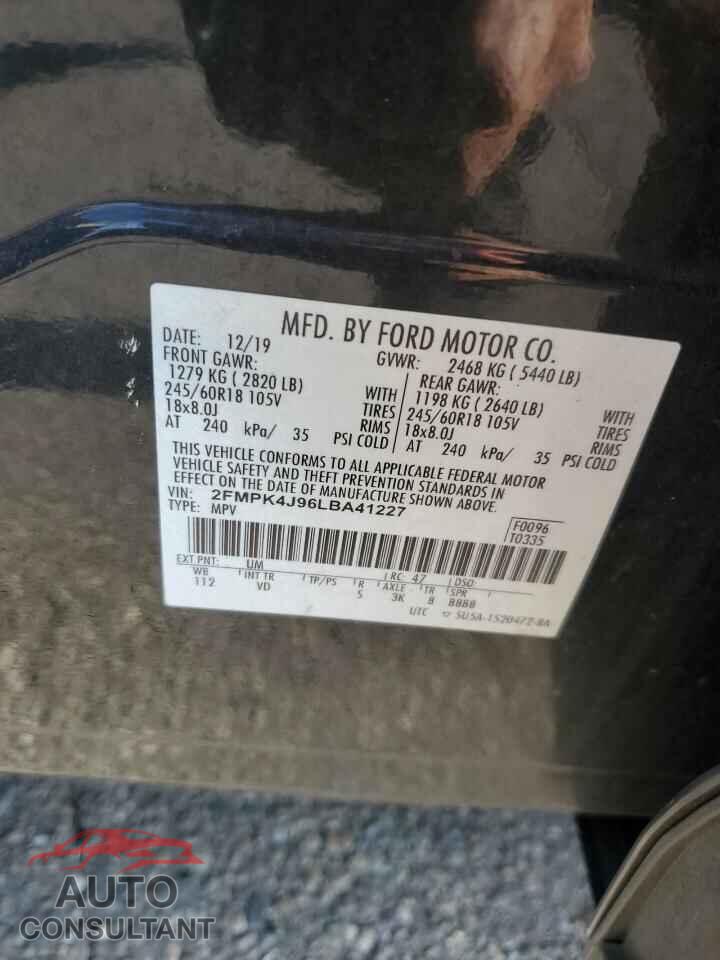 FORD EDGE 2020 - 2FMPK4J96LBA41227