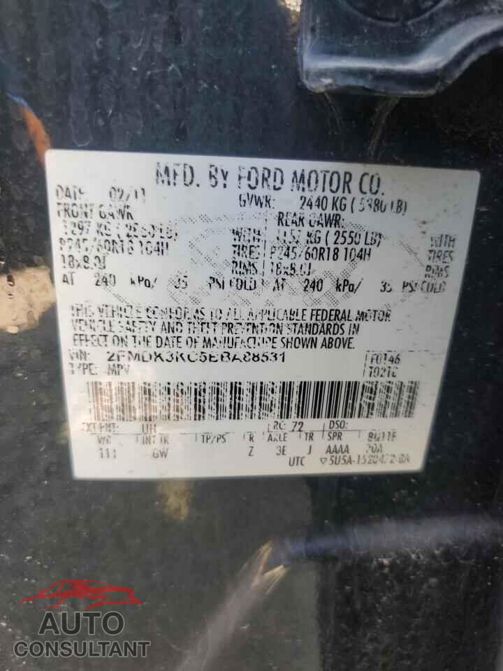 FORD EDGE 2011 - 2FMDK3KC5BBA88531