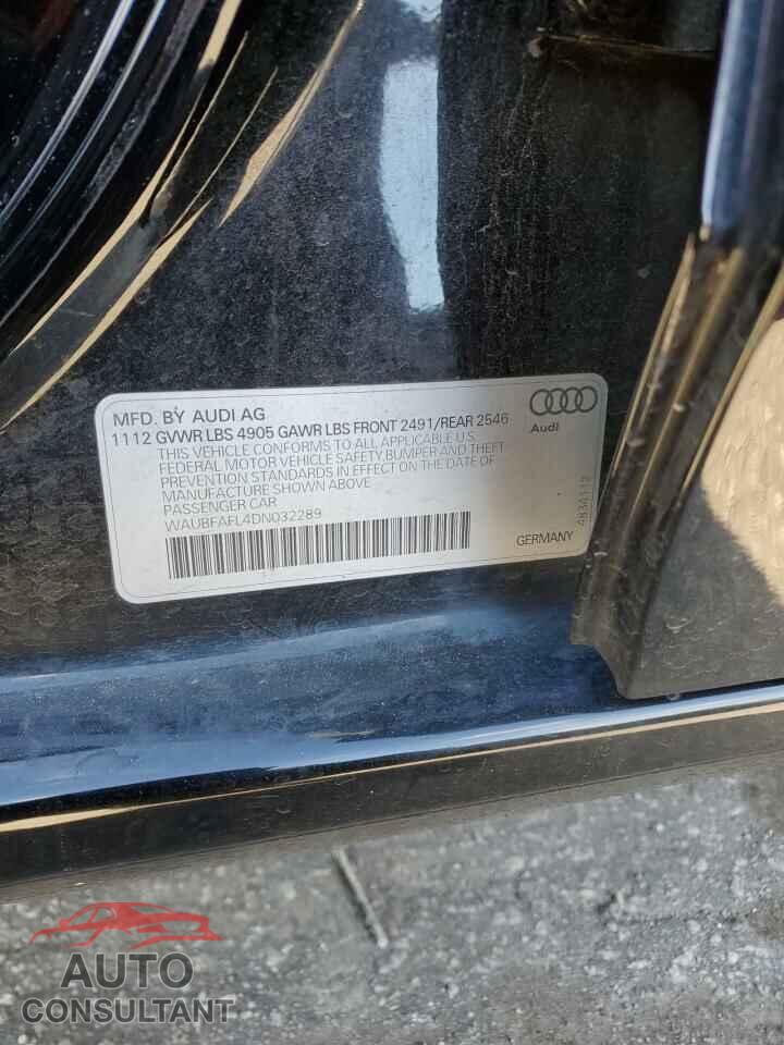 AUDI A4 2013 - WAUBFAFL4DN032289