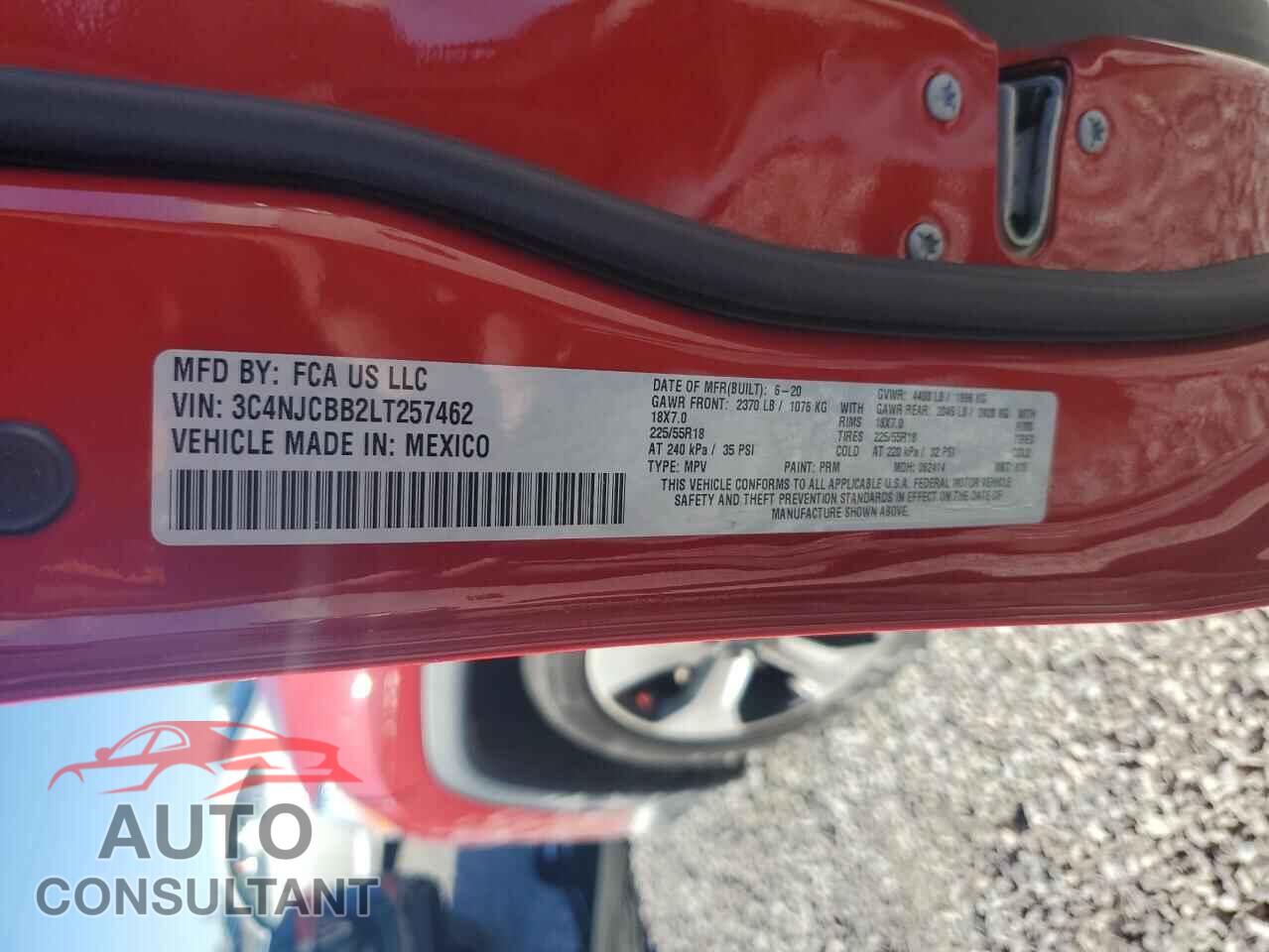 JEEP COMPASS 2020 - 3C4NJCBB2LT257462