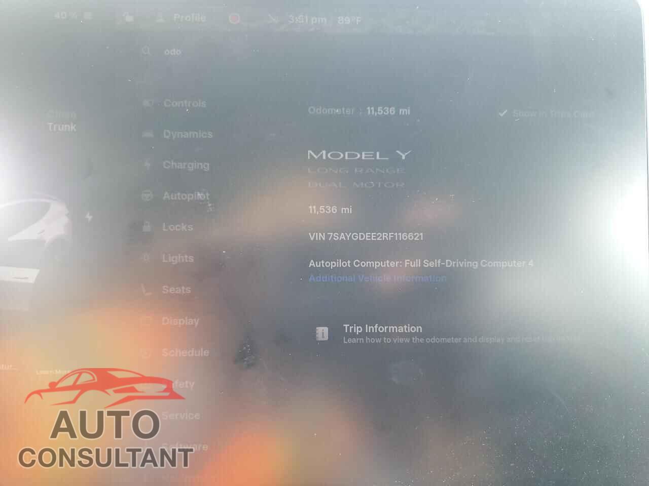 TESLA MODEL Y 2024 - 7SAYGDEE2RF116621