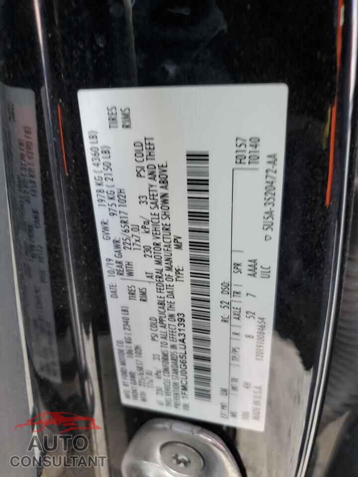 FORD ESCAPE 2020 - 1FMCU0G65LUA31393