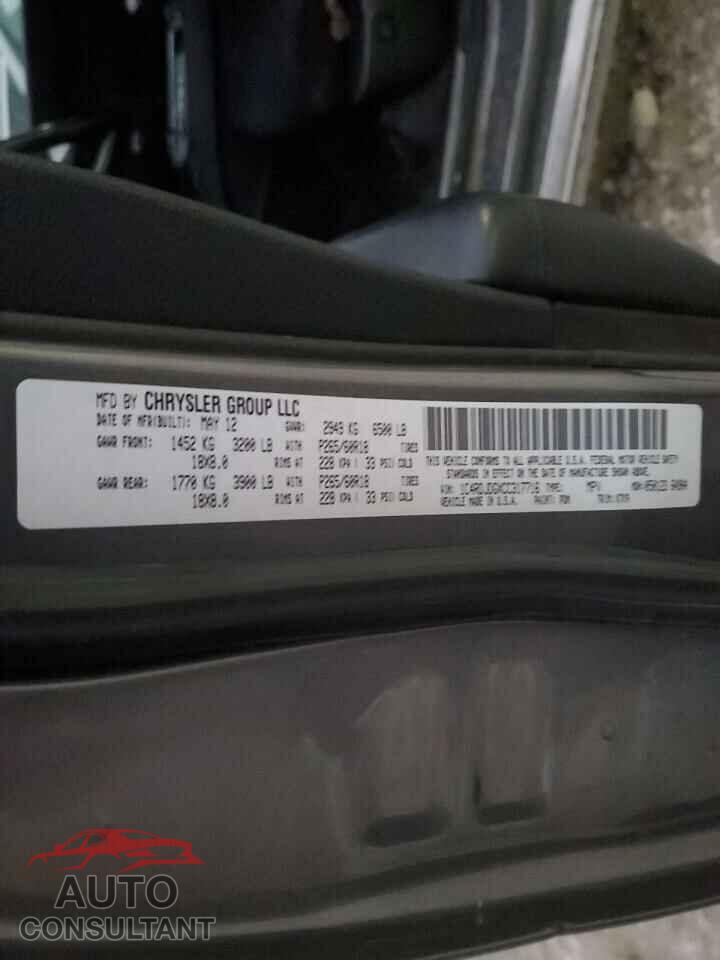DODGE DURANGO 2012 - 1C4RDJDGXCC317716