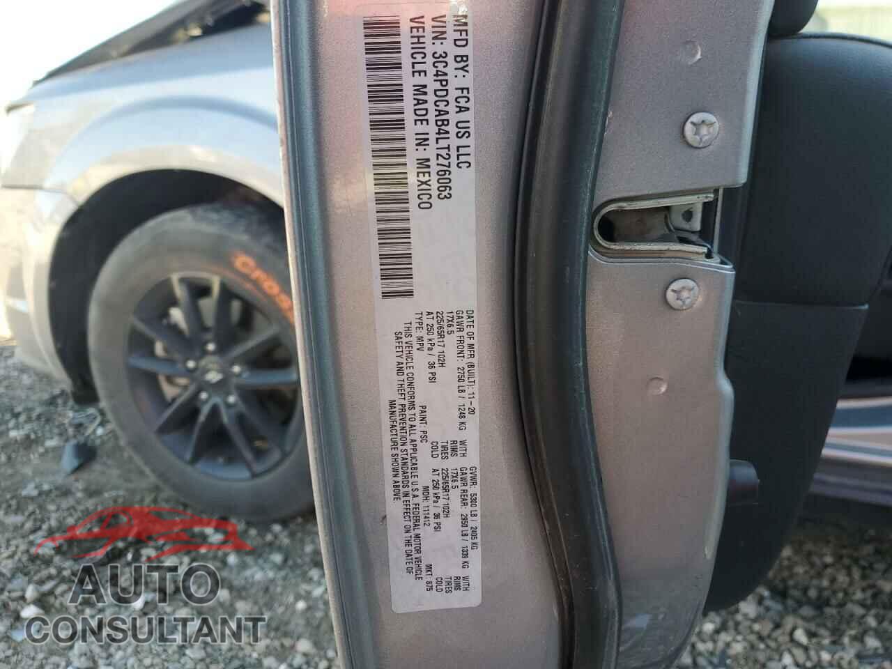 DODGE JOURNEY 2020 - 3C4PDCAB4LT276063