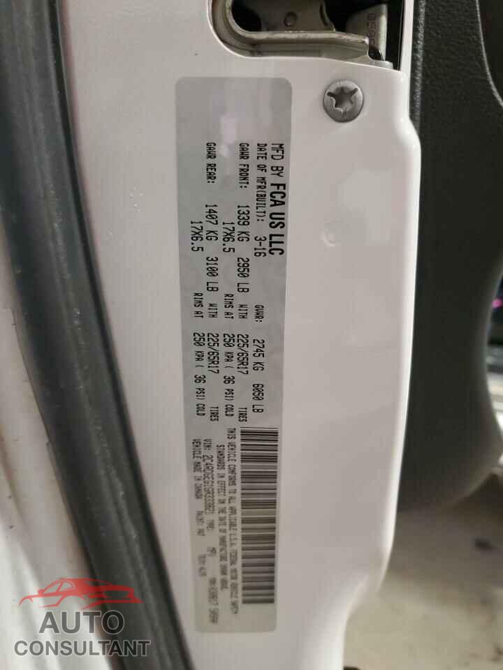 DODGE CARAVAN 2016 - 2C4RDGEG1GR333821