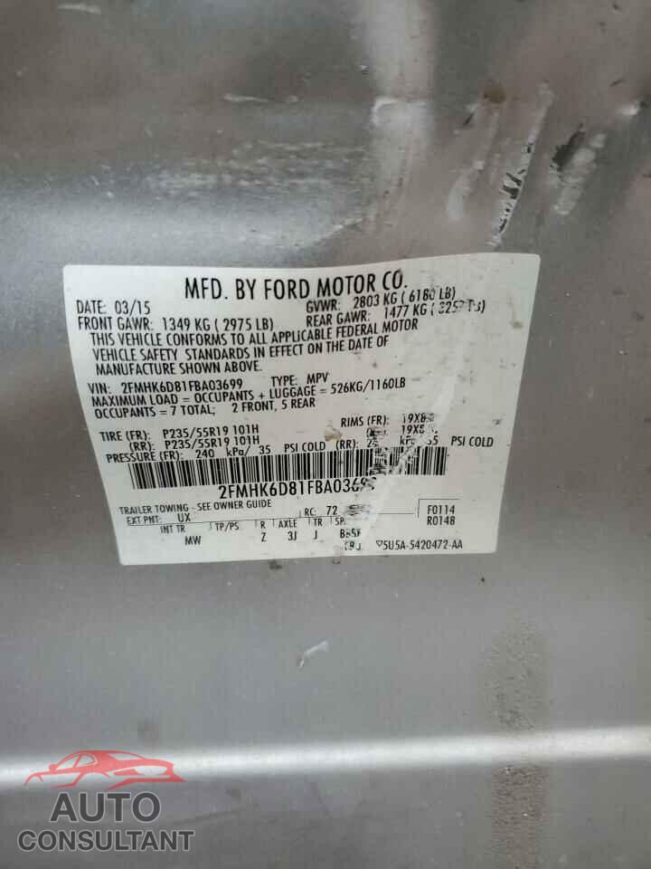 FORD FLEX 2015 - 2FMHK6D81FBA03699