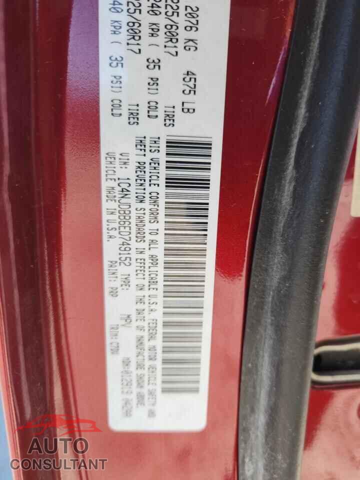 JEEP COMPASS 2014 - 1C4NJDBB6ED749152