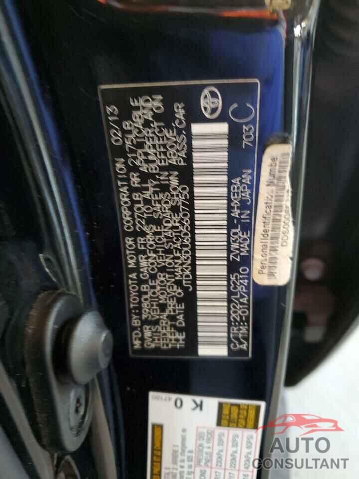 TOYOTA PRIUS 2013 - JTDKN3DU6D5607750