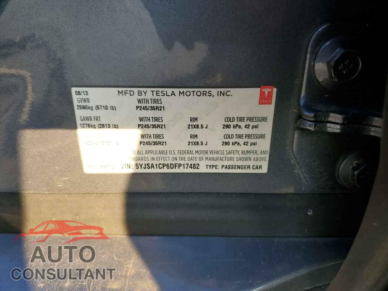 TESLA MODEL S 2013 - 5YJSA1CP6DFP17482