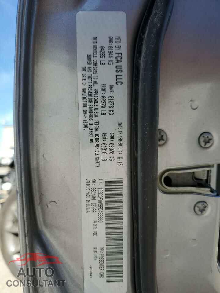 DODGE DART 2015 - 1C3CDFAA9FD433009
